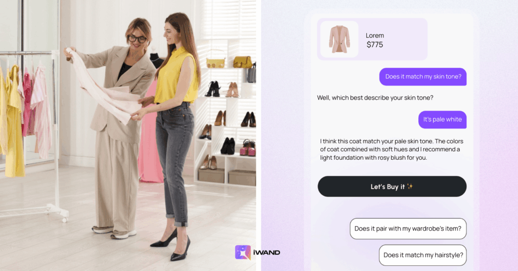 AI fashion stylist helping online shoppers like in-store stylists
