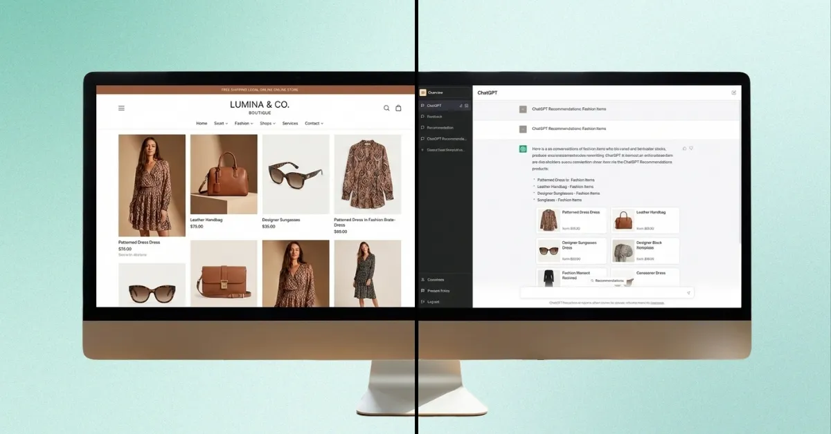 A fashion brand on online store and ChatGPT