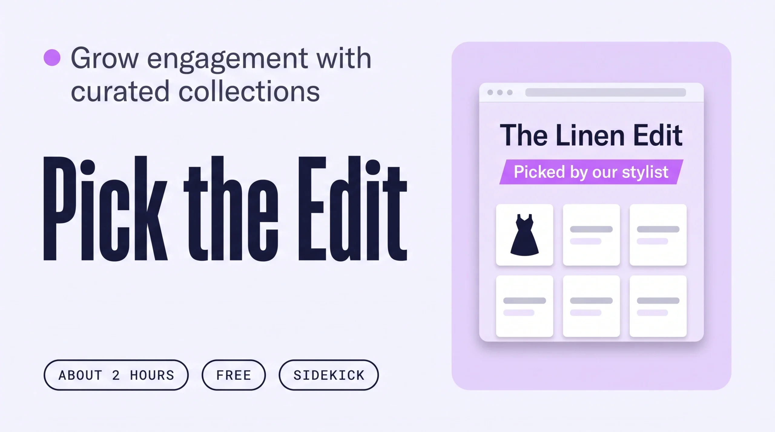A Shopify collection page titled The Linen Edit with a highlighted stylist’s note, showing how a curated style edit gives shoppers a place to start