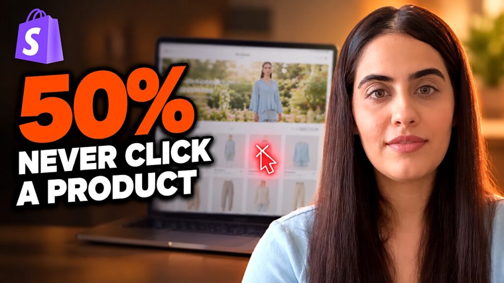 Thumbnail for the iWAND YouTube video on why shoppers leave a Shopify fashion store homepage before viewing a product
